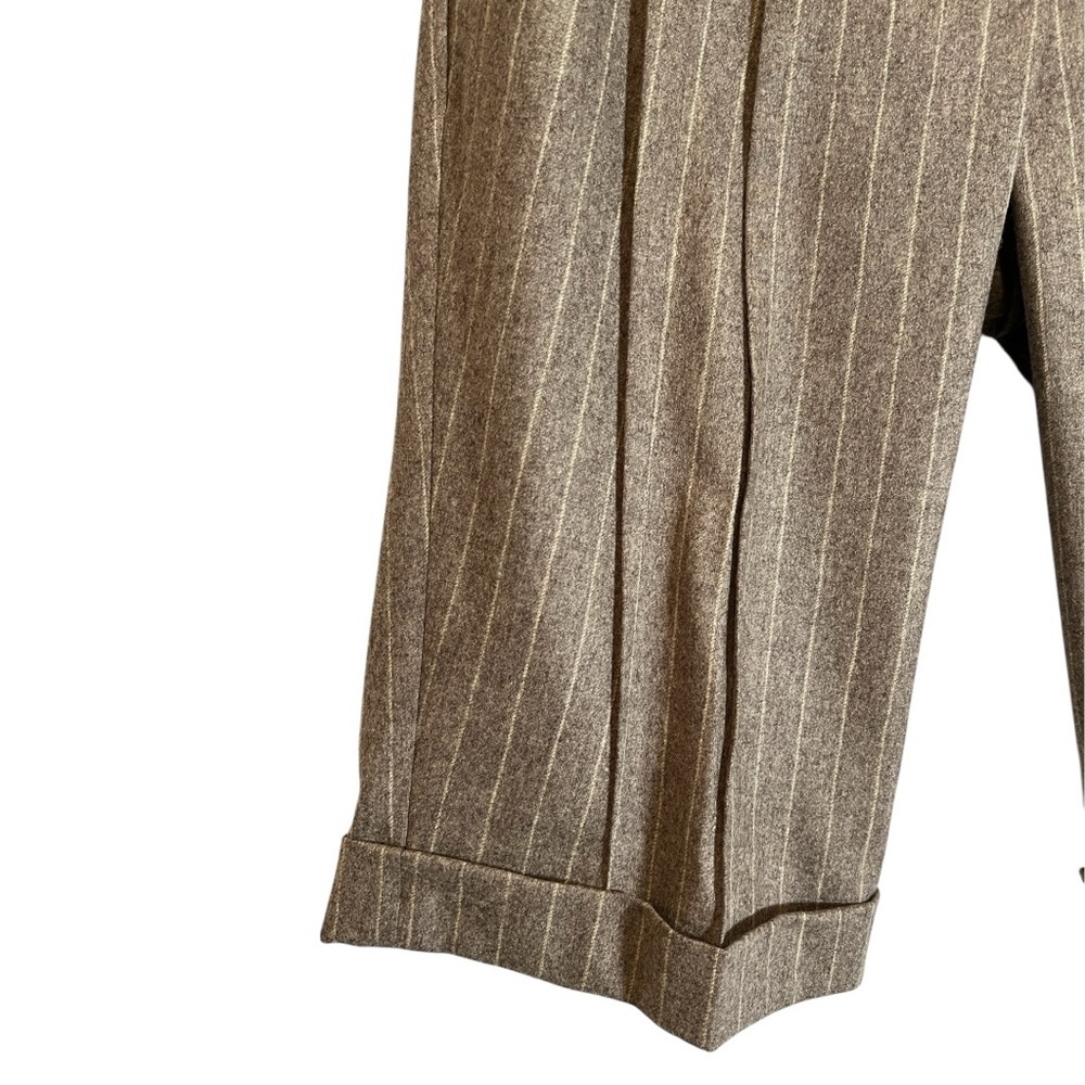 Gunex Wool Pinstripe Bermuda Shorts Size 6 - Picture 2 of 9